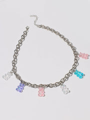 Multicolor Bear Charm Necklace Sai Feel