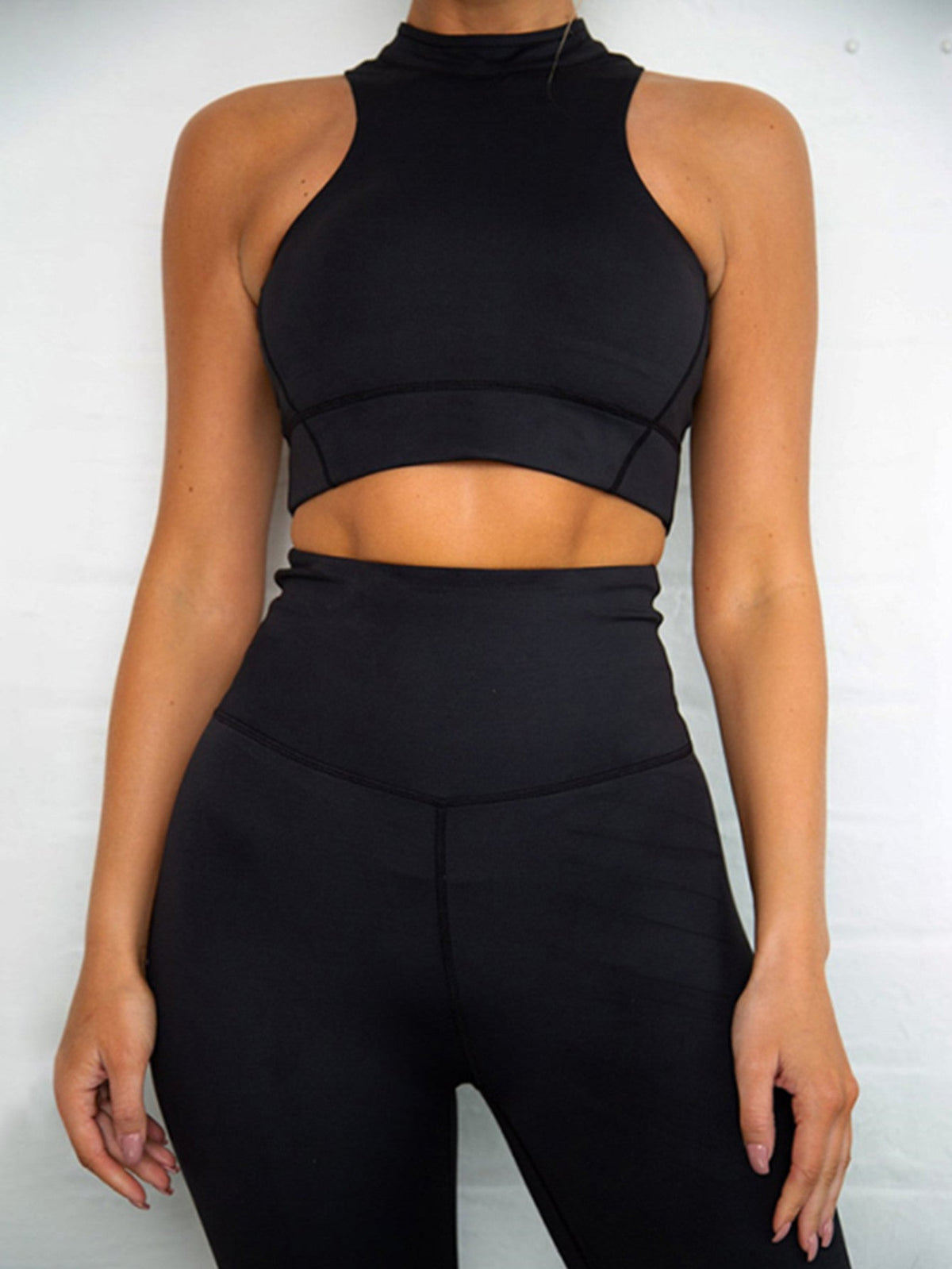 Neon Colour Zipper Back Sports Bra & High Waist Leggings Sai Feel