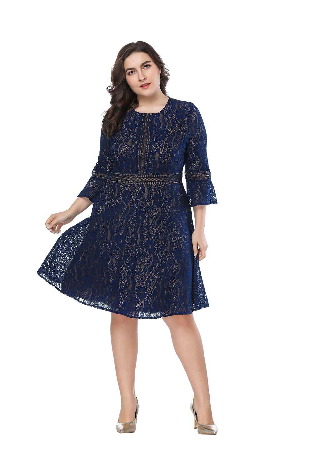 New Fashion Spring and summer new plus size women's nylon cotton lace short skirt large size Sai Feel