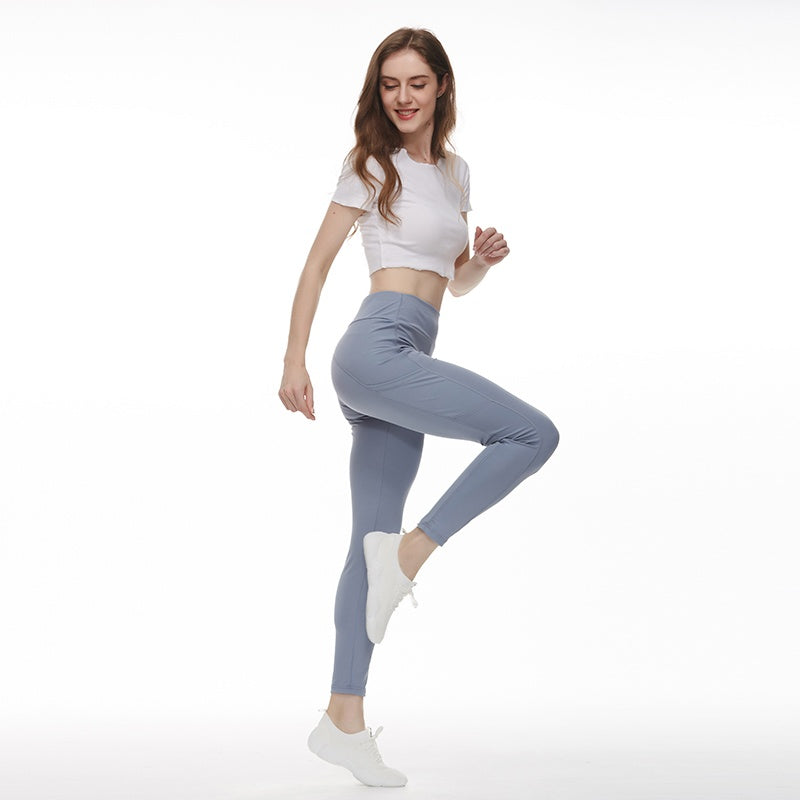 New Fashion Women Leggings Slim Fit Yoga Running Pants with Pocket Gym Fitness Leggings Workout Pants Sai Feel