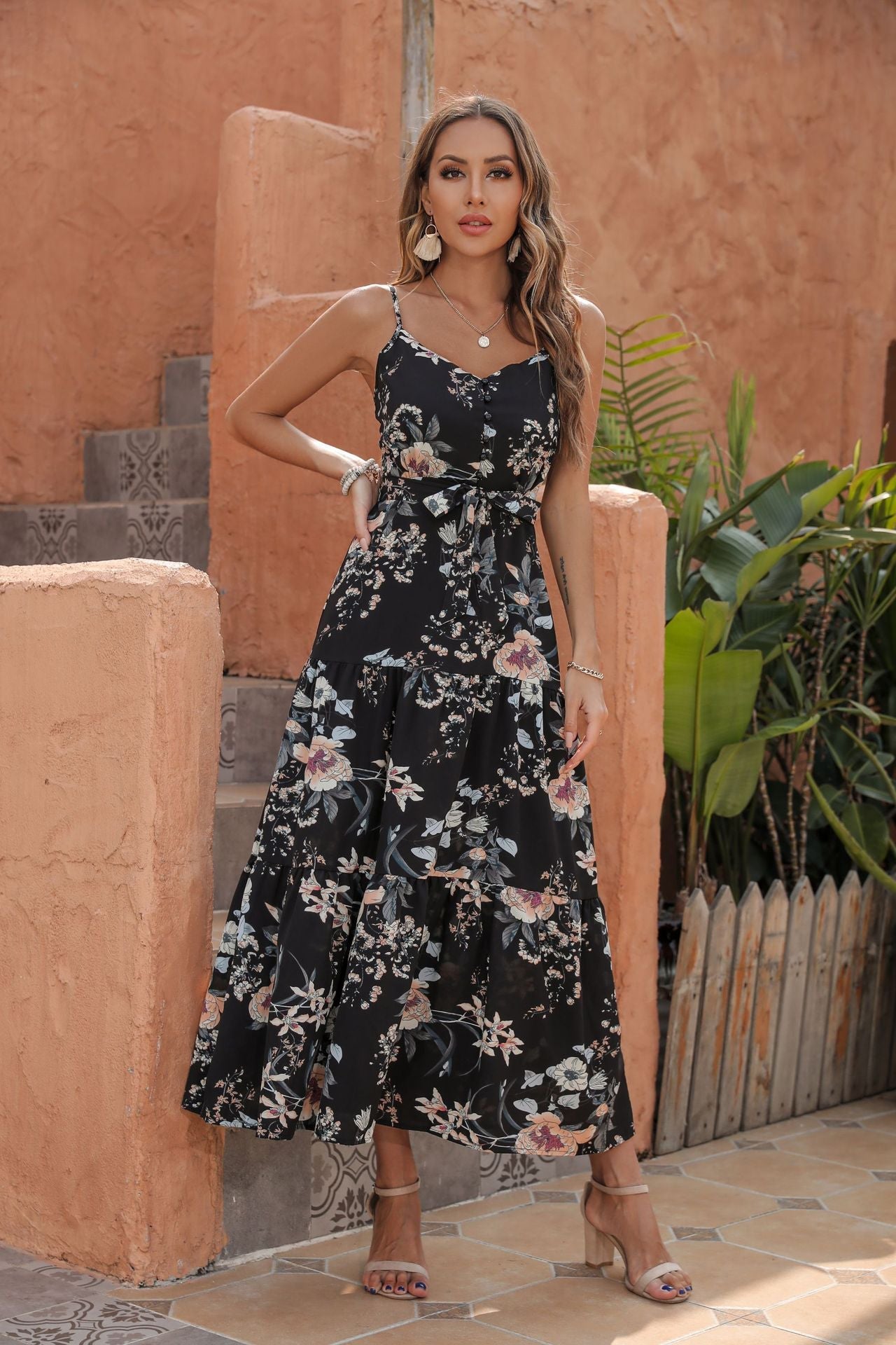 Acqualina Floral Tiered Maxi Dress