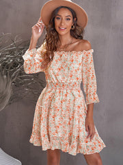 Off Shoulder Floral Dress Sai Feel