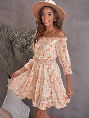 Off Shoulder Floral Dress Sai Feel