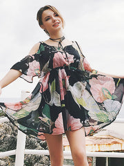 Off shoulder Floral Printed dress Sai Feel