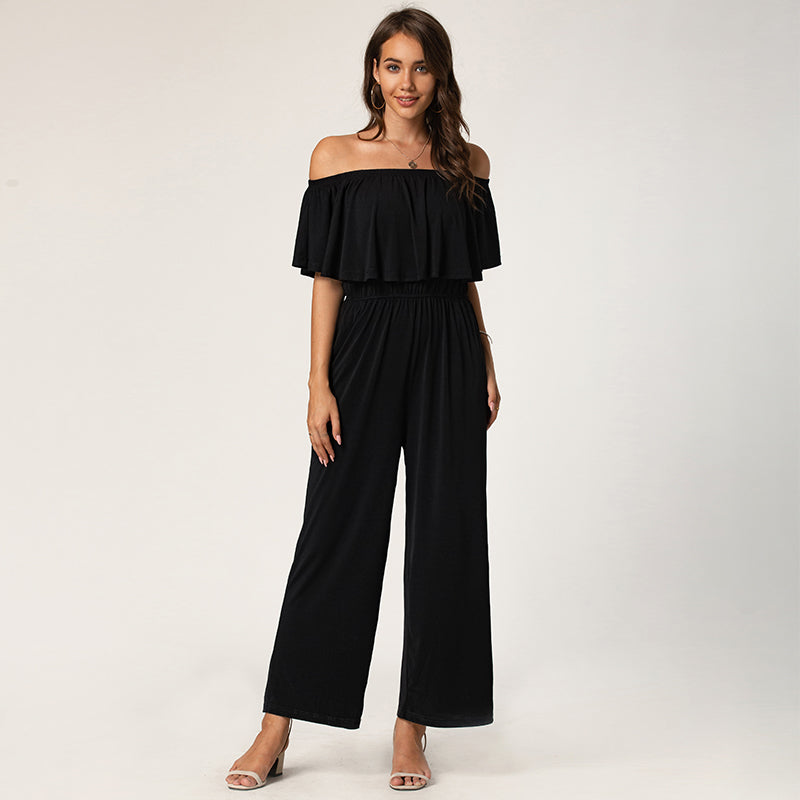 Off-shoulder Ruffle Jumpsuit Sai Feel