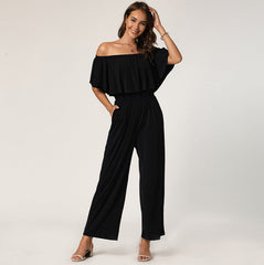 Off-shoulder Ruffle Jumpsuit Sai Feel