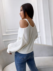 Off-the-shoulder irregular sexy sweater Sai Feel