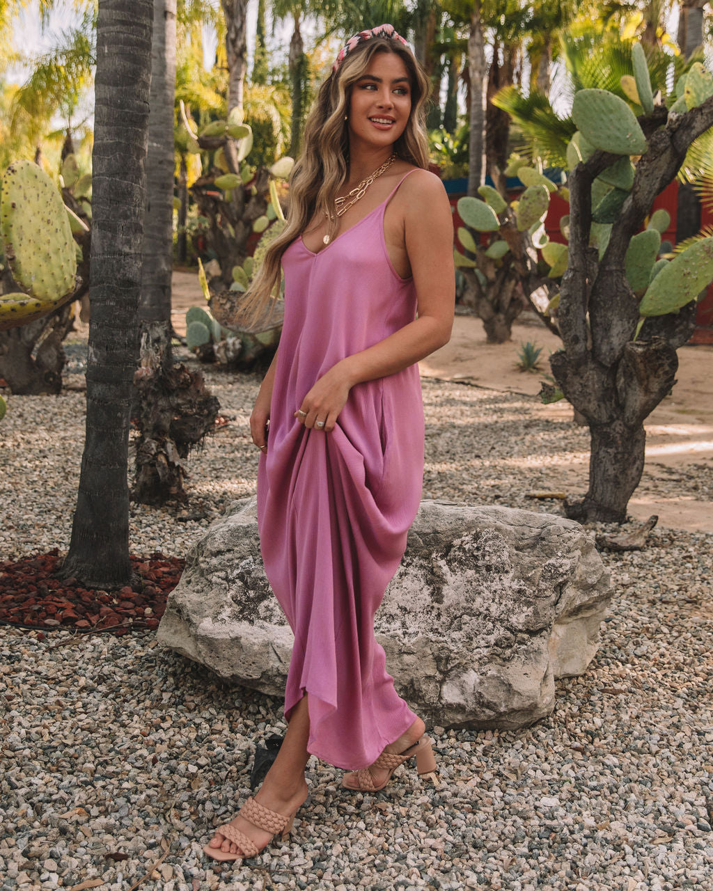 Olivian Pocketed Maxi Dress - Orchid Sai Feel