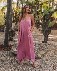 Olivian Pocketed Maxi Dress - Orchid Sai Feel