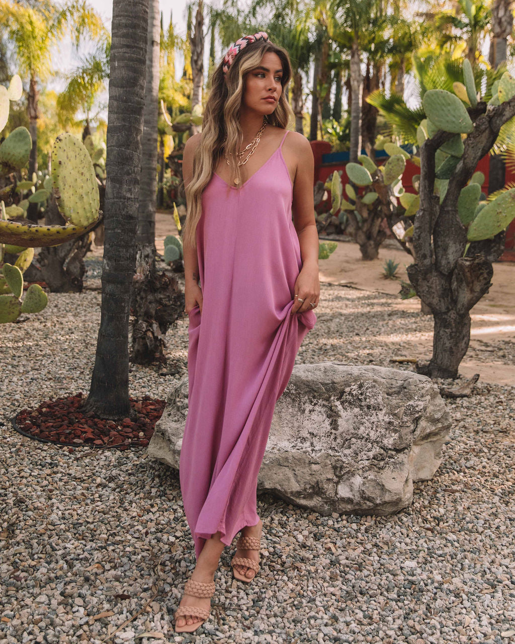 Olivian Pocketed Maxi Dress - Orchid Sai Feel