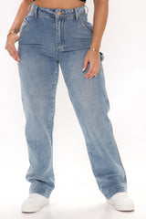 On Deck Carpenter Skater Jeans - Light Blue Wash Sai Feel