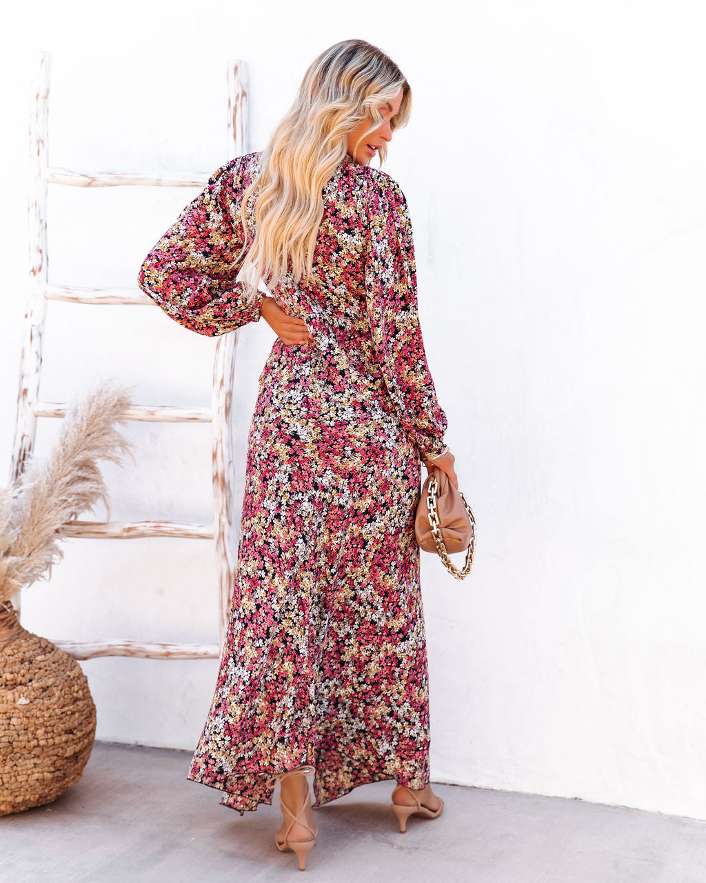 On Pace Floral Twist Front Maxi Dress Sai Feel