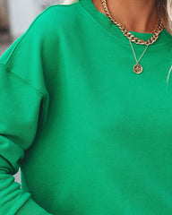 On The Daily Cotton Pullover - Green Sai Feel