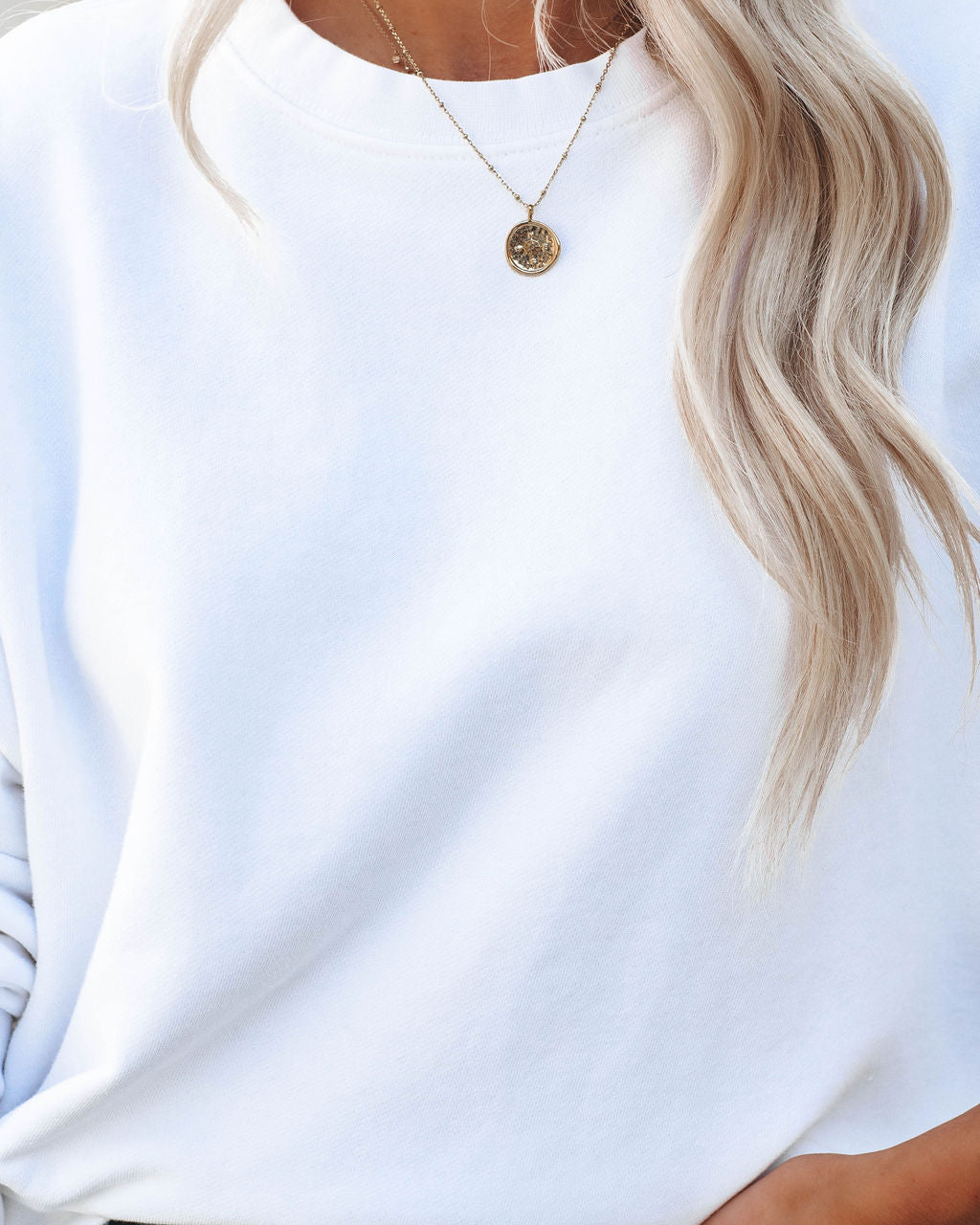 On The Daily Cotton Pullover - White Sai Feel