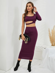 One Shoulder Cut Out Bodycon Dress Sai Feel