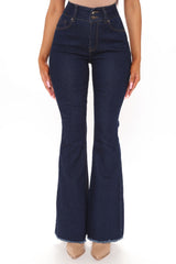 Only Good Days Flare Jeans - Dark Wash Sai Feel