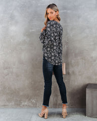 Only In Your Dreams Floral Lace Up Blouse Sai Feel