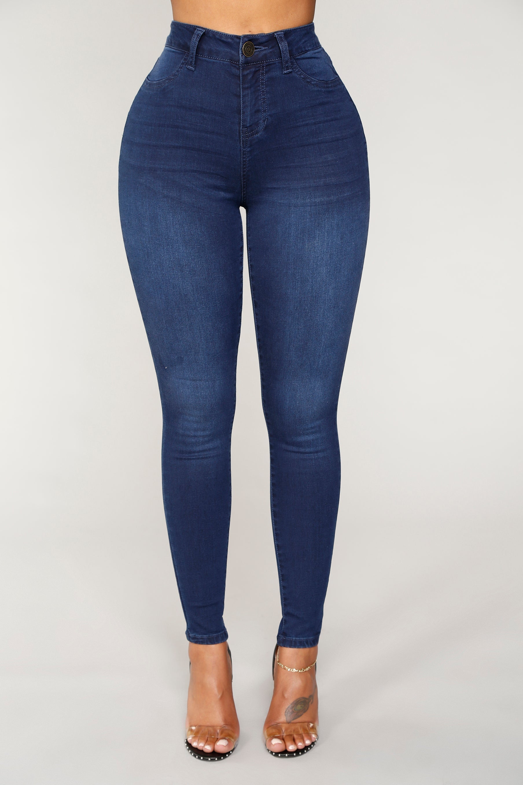 Oooh Girl High Rise Ankle Jeans - Dark Denim Sai Feel