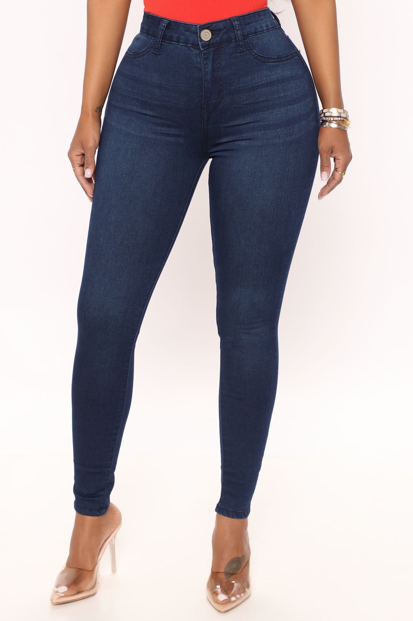 Oooh Girl High Rise Ankle Jeans - Dark Denim Sai Feel