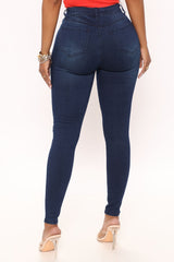 Oooh Girl High Rise Ankle Jeans - Dark Denim Sai Feel