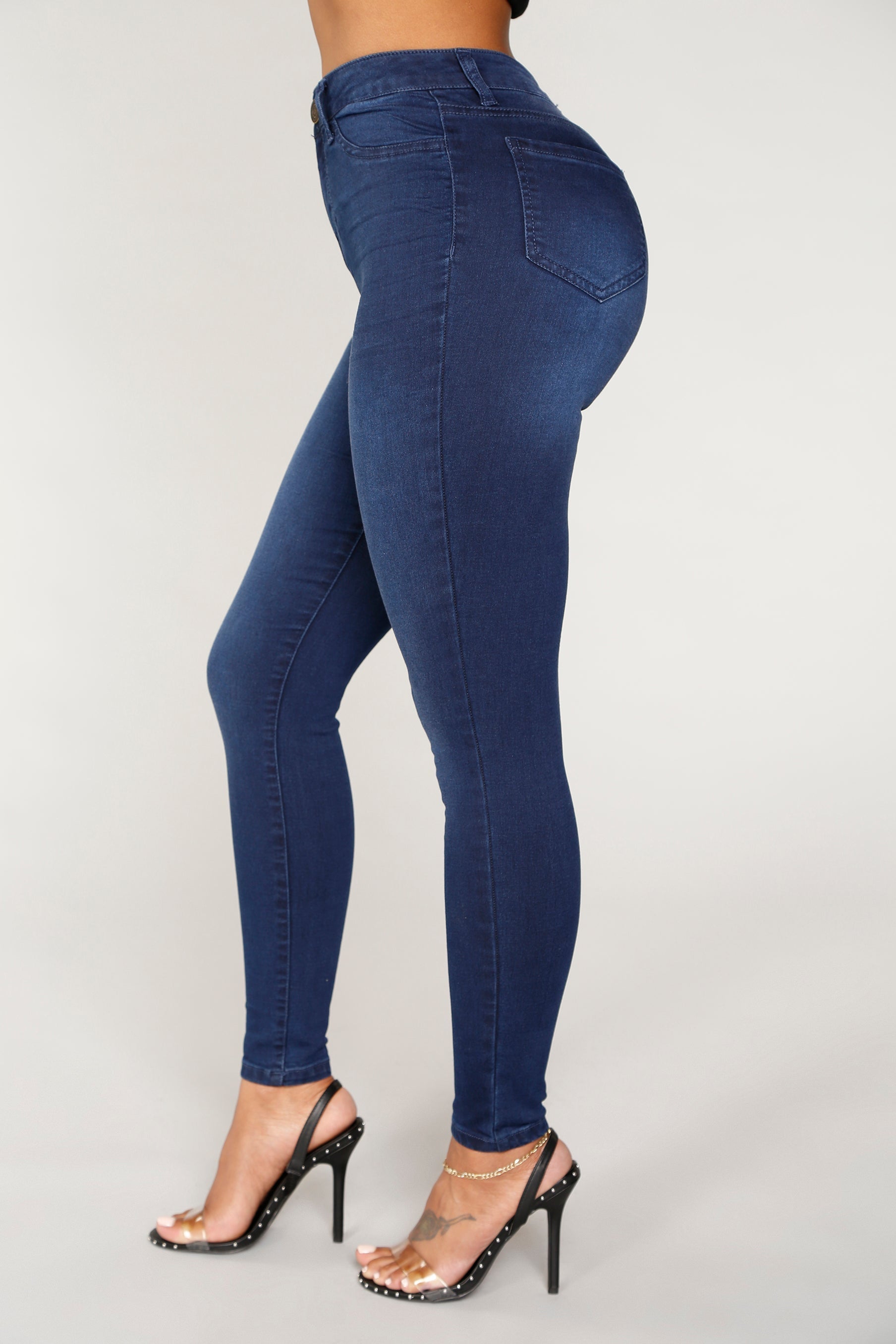 Oooh Girl High Rise Ankle Jeans - Dark Denim Sai Feel