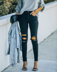 Orion High Rise Distressed Skinny Sai Feel