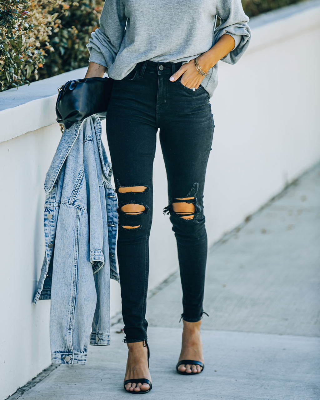 Orion High Rise Distressed Skinny Sai Feel