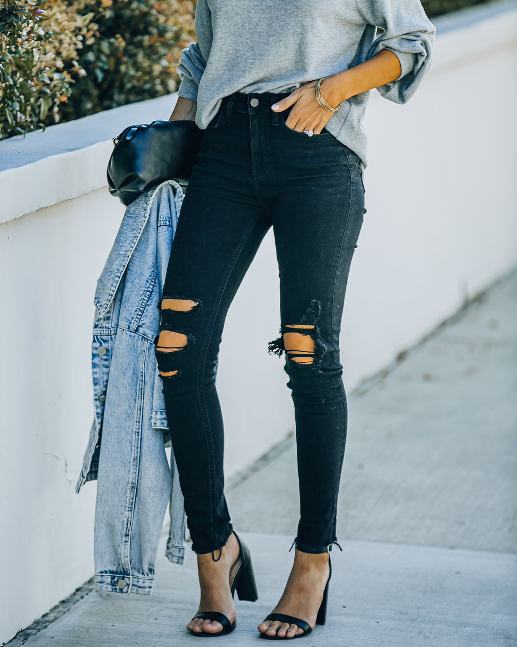 Orion High Rise Distressed Skinny Sai Feel