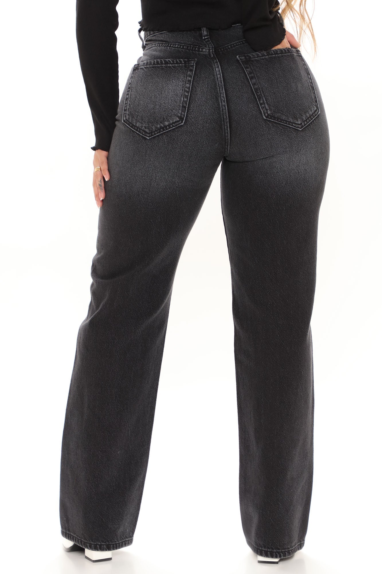 Orlando Vintage Straight Leg Jeans  - Black Sai Feel