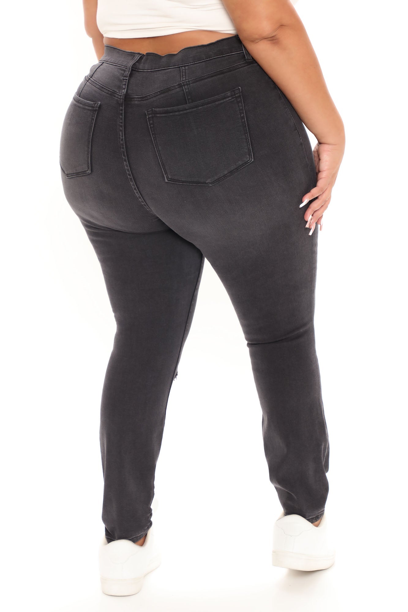 Our Favorite High Rise Skinny Jeans - Grey Sai Feel