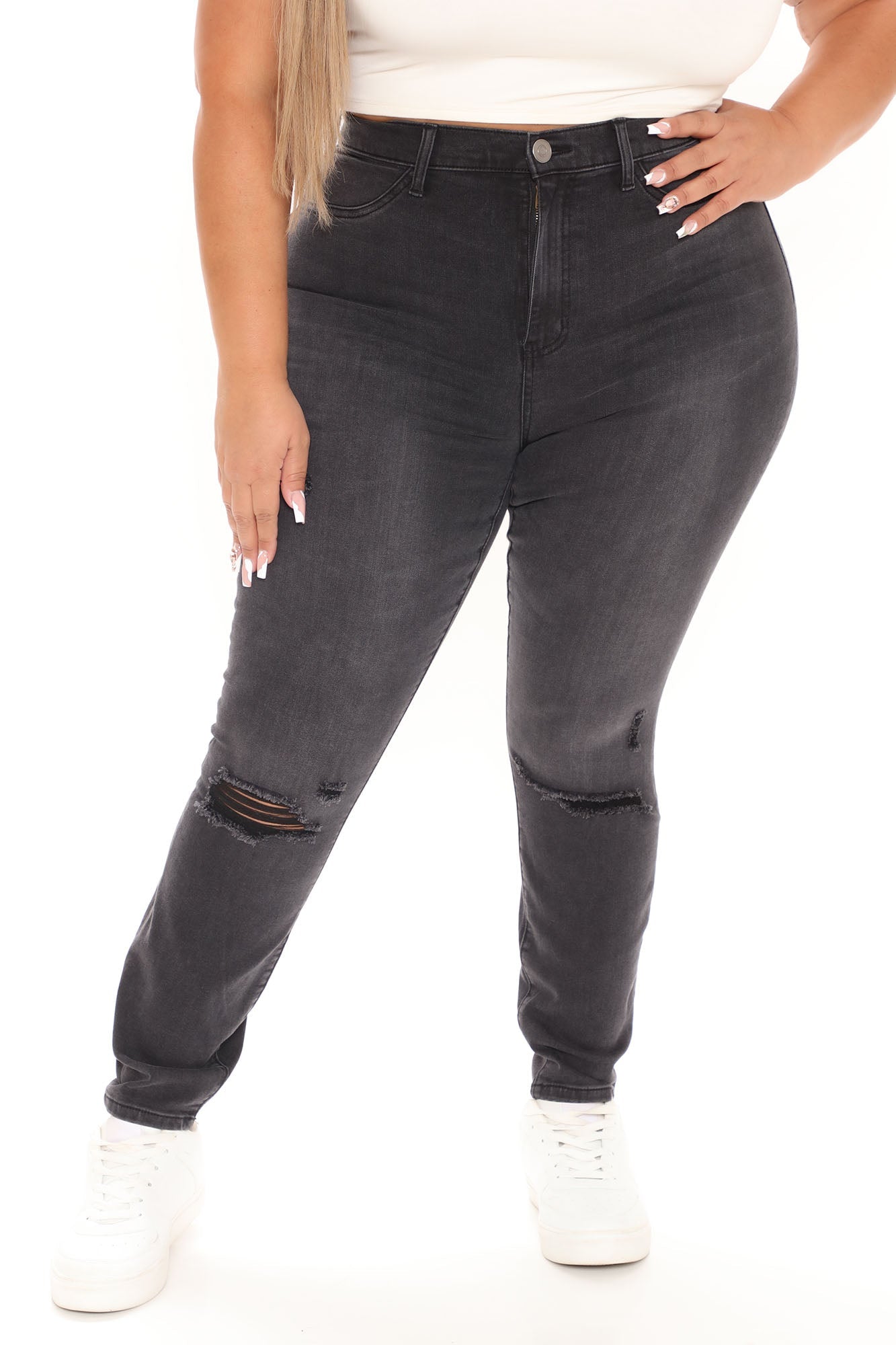 Our Favorite High Rise Skinny Jeans - Grey Sai Feel