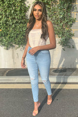 Our Favorite High Rise Skinny Jeans - Light Blue Wash Sai Feel