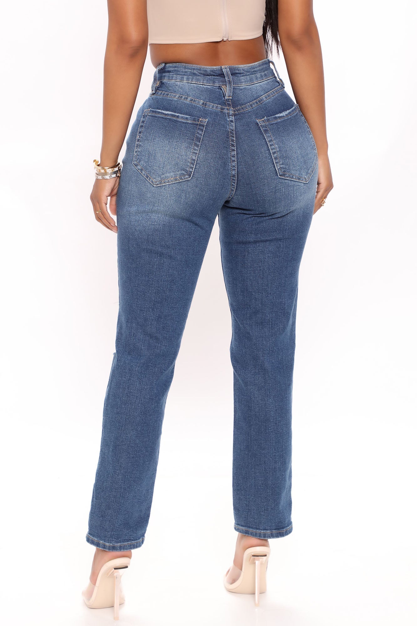 Our Favorite Mom Jeans - Medium Blue Wash Sai Feel