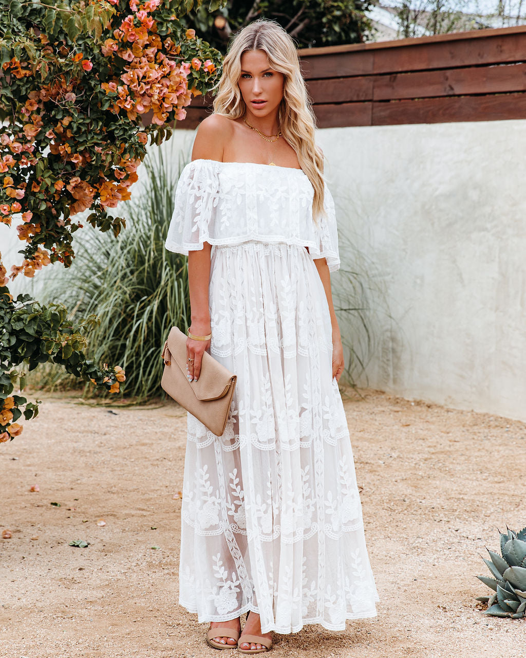 Our Together Is Forever Off The Shoulder Lace Maxi Dress Sai Feel