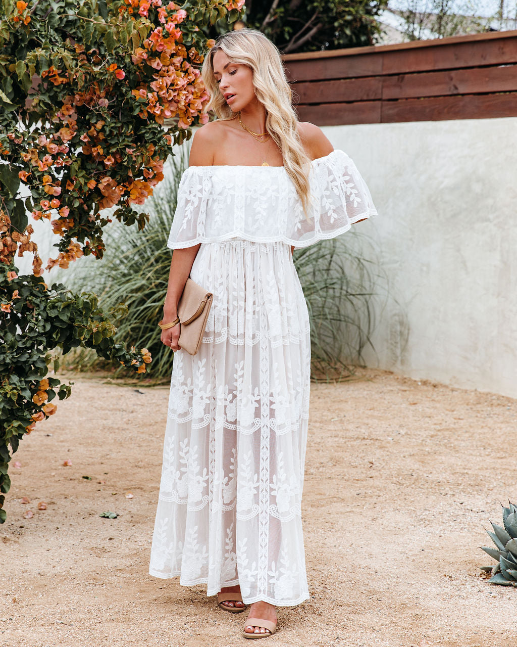 Our Together Is Forever Off The Shoulder Lace Maxi Dress Sai Feel