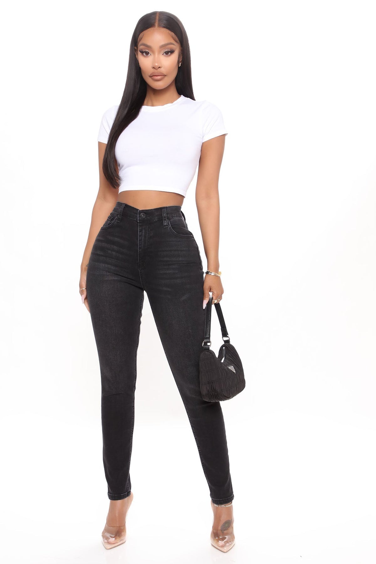 Out On The Town Skinny Jeans - Black Sai Feel