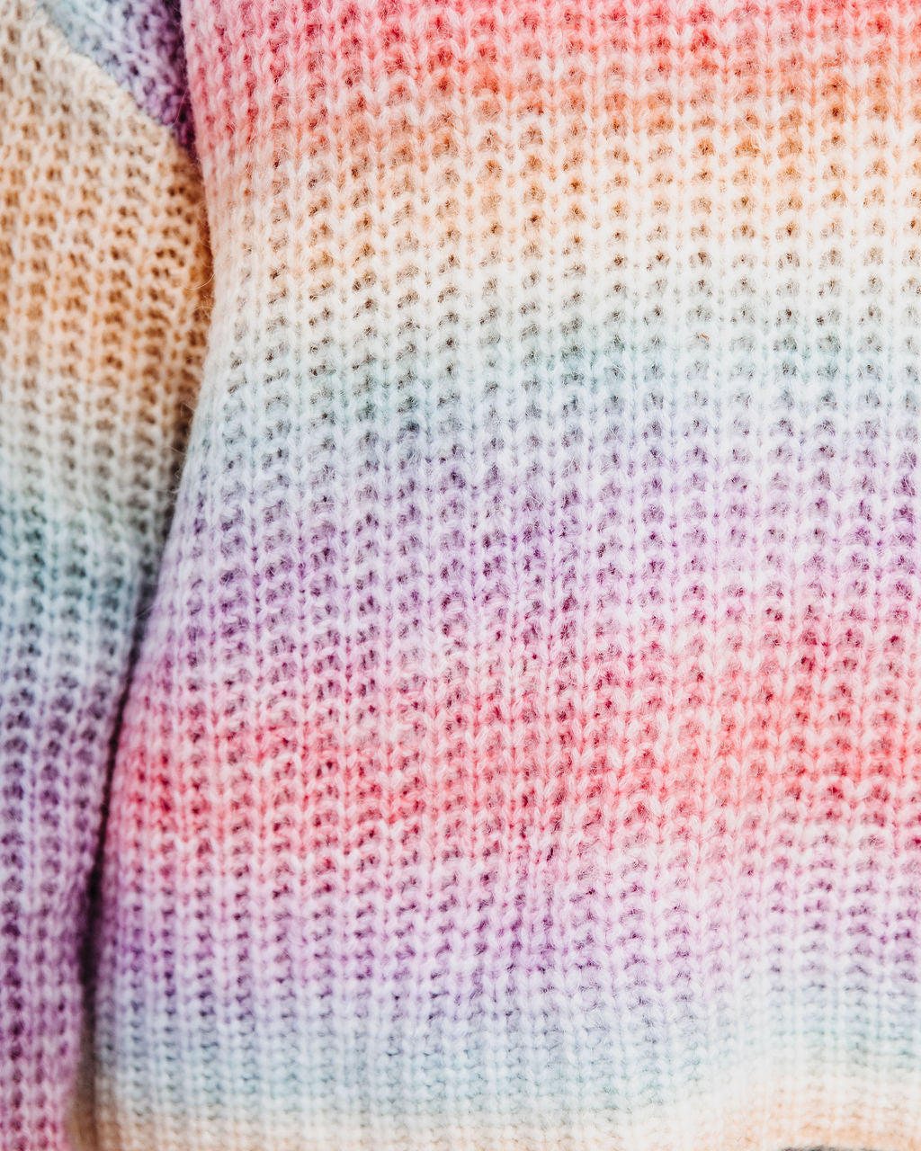 Over The Rainbow Cowl Neck Knit Sweater Sai Feel