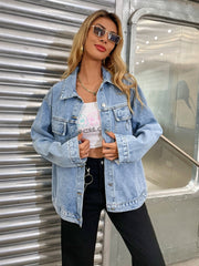 Oversized Drop Shoulder Denim Jacket Sai Feel