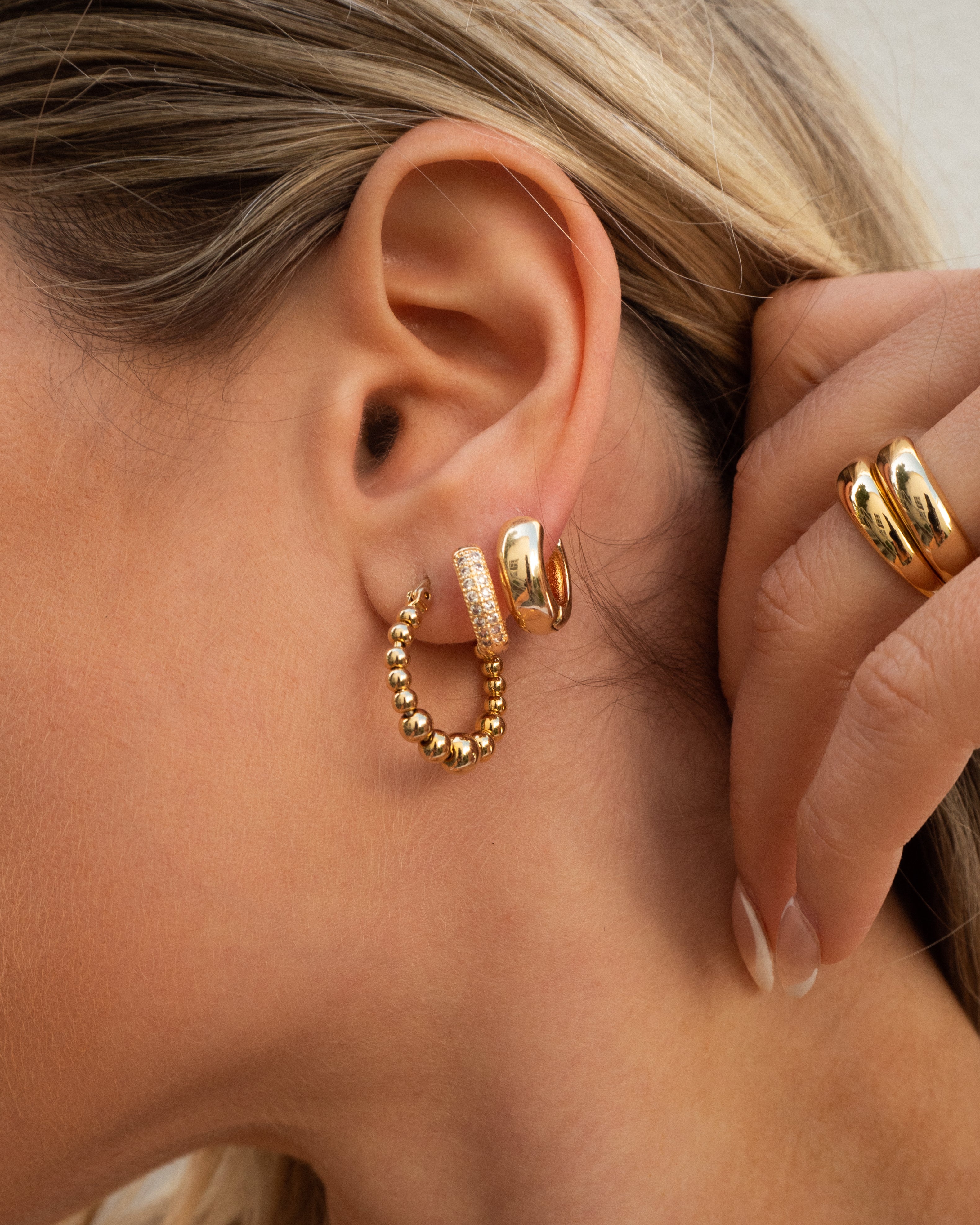 Chunky Baby Hoops Gold