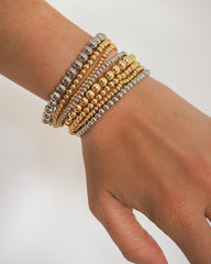 Metallic Stackables - Silver 6mm