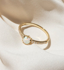 White Opal Ring