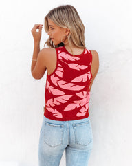 Palmetto Crop Knit Tank - Rust Sai Feel