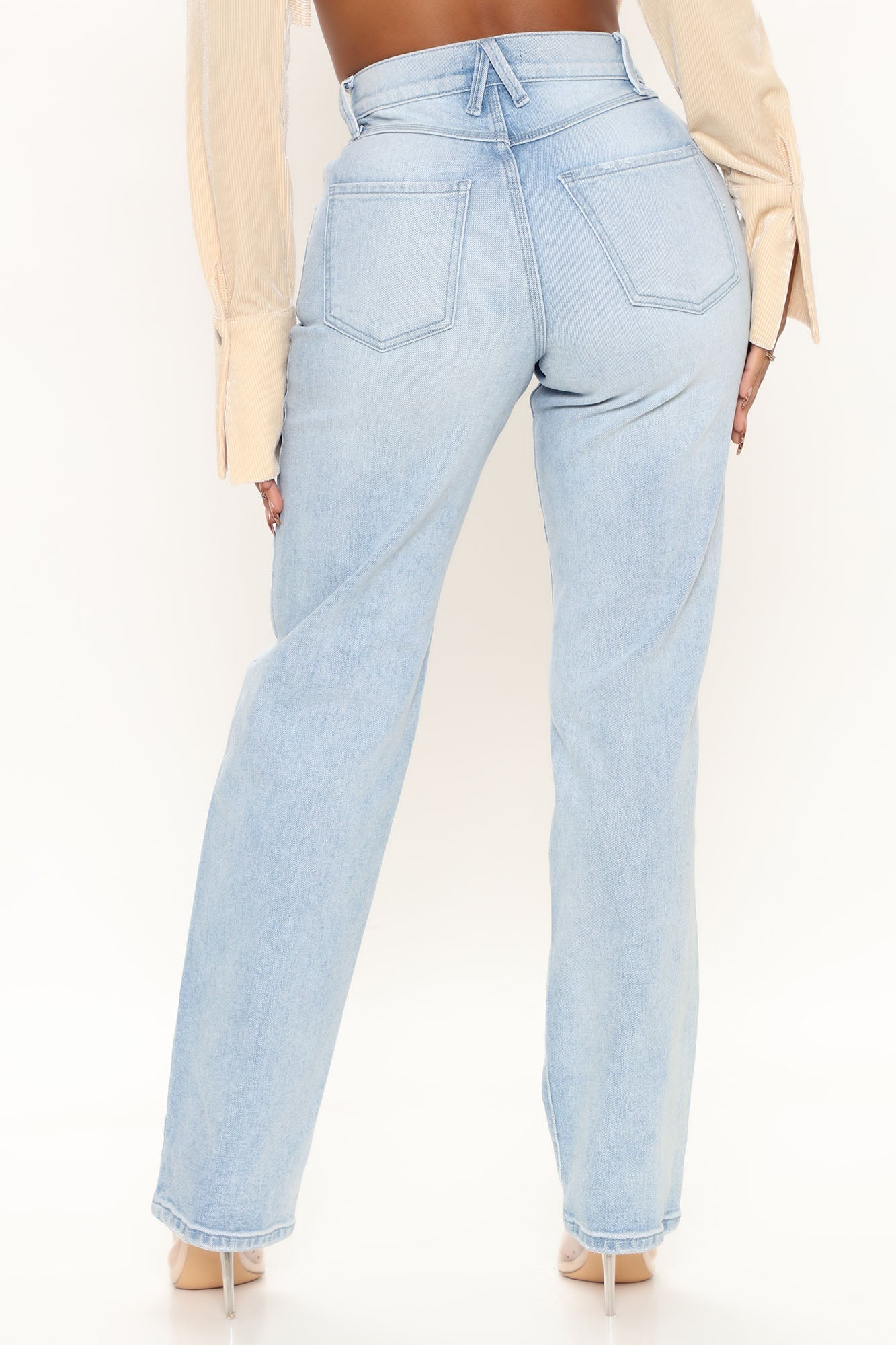 Palo Alto Relaxed Fit Straight Leg Jeans - Light Blue Wash Sai Feel