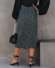 Paniz Printed Wrap Midi Skirt Sai Feel