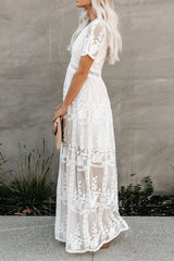 Patchwork Lace Embroidered Maxi Dress Sai Feel