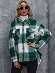 Plaid Flap Pocket Overshirt Sai Feel