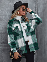 Plaid Flap Pocket Overshirt Sai Feel