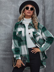 Plaid Flap Pocket Overshirt Sai Feel