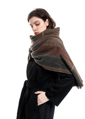 Plaid Fringe Hem Scarf Sai Feel