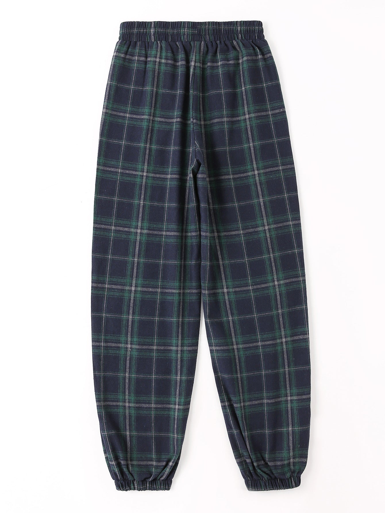 Plaid Slant Pockets Tapered Sweatpants Sai Feel